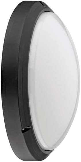 Plafón de Exterior Simon BD-9 Negro | Diseño Circular Estanco – IP54
