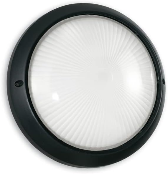 Plafón de Exterior Simon BD-9 Negro | Diseño Circular Estanco – IP54