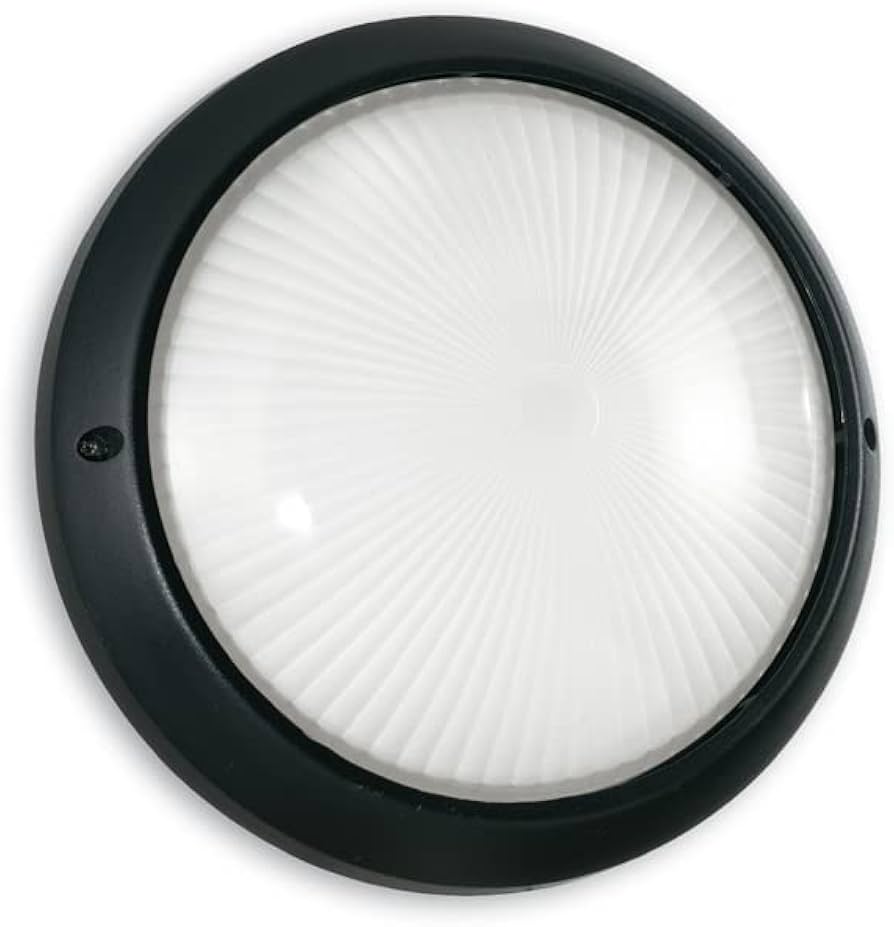 Plafón de Exterior Simon BD-9 Negro | Diseño Circular Estanco – IP54