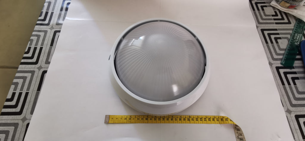 Plafón de Exterior Simon BD-9 Blanco | Diseño Circular Estanco – IP54