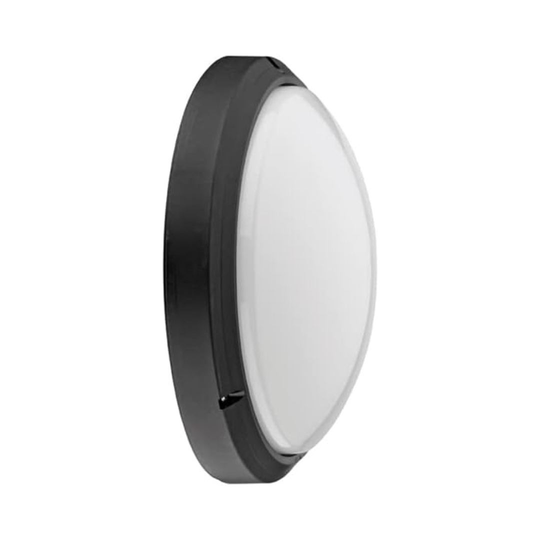 Plafón de Exterior Simon BD-9 Negro | Diseño Circular Estanco – IP54