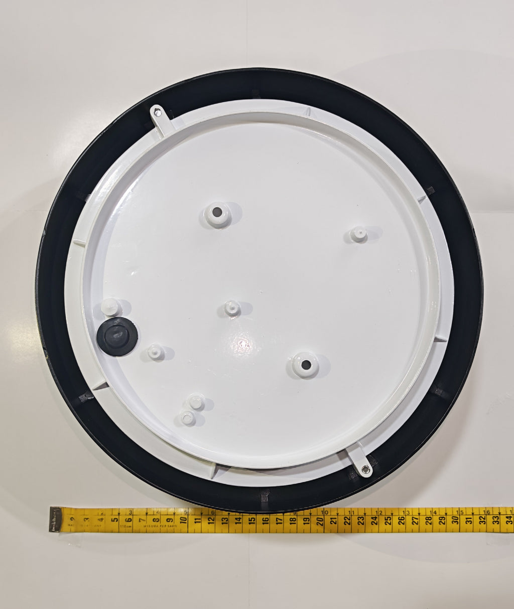 Plafón de Exterior Simon BD-9 Negro | Diseño Circular con Rejilla – IP54