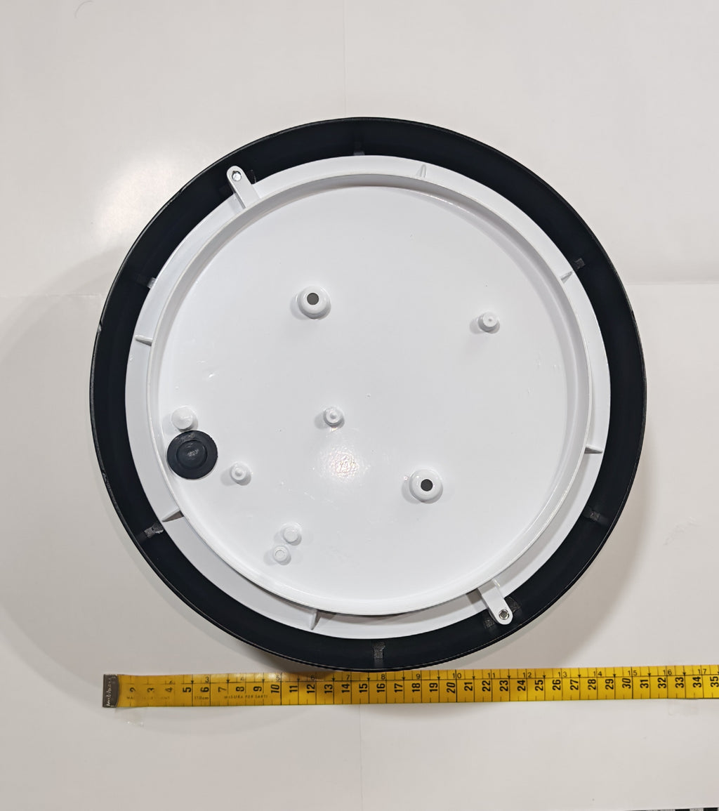 Plafón de Exterior Simon BD-9 Negro | Diseño Circular con Rejilla – IP54