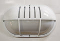 Aplique de Exterior Simon BD-3 Blanco | Diseño Oval con Rejilla y Visera – IP54