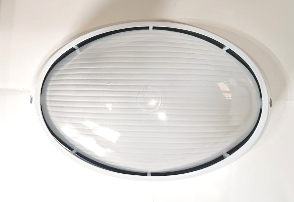 Aplique de Exterior Simon BD-9 Blanco | Diseño Ovalado Estanco – IP54