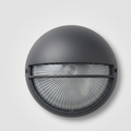 Plafón de Exterior Simon BD-9 Negro | Diseño Circular con Visera y Rejilla – IP54